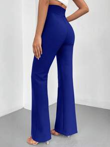 RueChic Pantalon Droit Taille Haute Pour Femmes