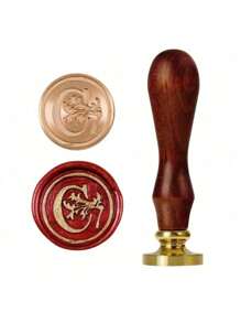 1 Pc Letter A-Z Wax Seal Stamp With Wooden Handle, Student Personalized Hand Account Wax Seal Paint Copper Head, Seal Wax Stamp Letter Paper Envelope Gift Invitation Card Sticker Hand Account Seal