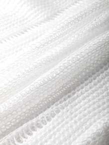 Manfinity Roghcode Plain Color Long Sleeve Sweater, Minimalist Fashion Suitable For Summer Long Sleeve Tops - Apricot - View 7