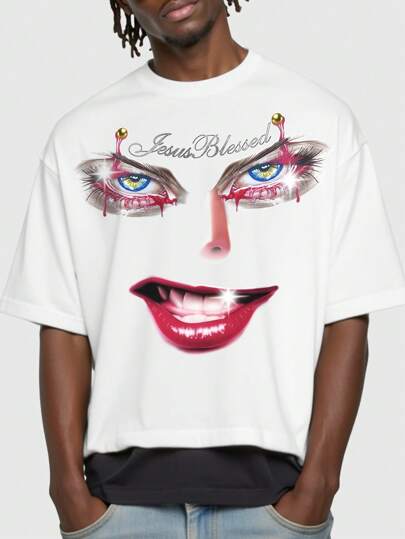 Street Life Oversized T-shirt oversize à manches courtes, style décontracté streetwear Y2K, avec imprimé lettres, style rétro streetstyle. Cadeau pour petit-ami