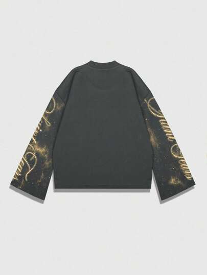Street Life Men's Street Graphic Print Pullover Tee, Suitable For Casual Wear, Spring/Summer