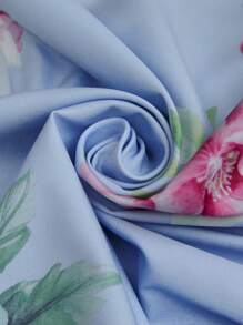 SHEIN LUNE Women's Plus-Size Woven Summer Holiday Shirt - Blue - View 4