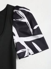 SHEIN Clasi Abito midi con vita arricciata e linea ad A in stile retrò francese, di alto livello, in stile europeo e americano