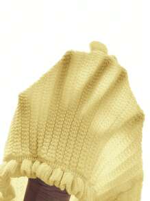 Soleia Plus Size Women's Spring White Knitted Tube Top With Pearl Buttons, Romantic Undershirt - Mustard Yellow - View 7