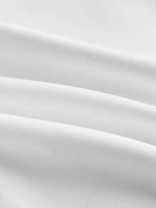 SHEIN MOD 白色休闲通勤商务优雅露背吊带连体裤 - 白色 - 查看 4