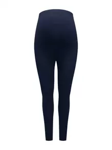 Modmama 2 Pcs Maternity Solid Elastic Waist Leggings, Autumn/Winter Tight Skinny Pants