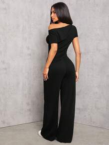 SHEIN PETITE Bộ đồ vest nữ ôm vừa vặn dệt kim màu xám đậm - màu đen - Xem 5