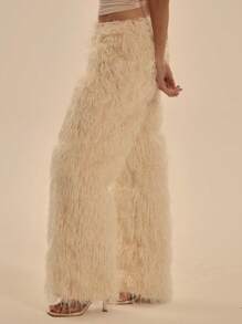 MUSERA 中腰超蓬松直筒裤 夏季性感优雅舞会度假俱乐部场合 Tales Of A Muse 长裤 复活节休闲 - 奶油色 - 查看 4