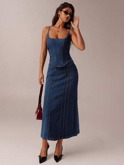 SHEIN Forever 21 春夏女士浪漫/舞会/正式/生日/90 年代/商务休闲/优雅/西部装/外出/时尚/休闲/Y2K 服装/俱乐部/办公室/鸡尾酒会/复古/紧身/狂欢装/搞笑/优雅/老钱/街头服饰/度假/乡村音乐会/工作/端庄/春假/单身女郎装/音乐会/坏蛋/基本款/毕业/蓝色水洗/低腰/宽松/A 字/阔腿/牛仔装/牛仔裙