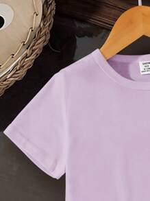 SHEIN Baby Mädchen lässiges alltägliches Grundlagen-Spielzeug-Druckgrafiken T-Shirt, geeignet für Ausflüge, Frühling/Sommer