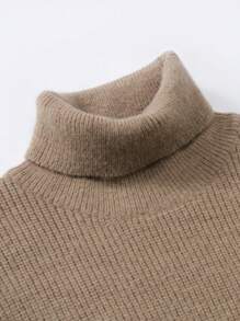 Manfinity Hypemode Chaleco de punto de cuello alto casual de unicolor para hombre, otoño/invierno