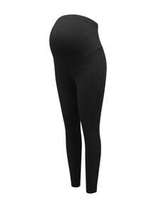 Modmama 2 Pcs Maternity Solid Elastic Waist Leggings, Autumn/Winter Tight Skinny Pants
