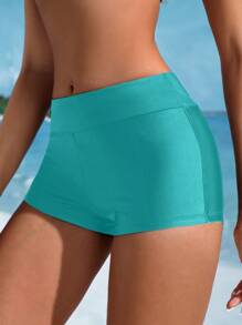 Swim SPRTY Women's Solid Bikini Bottom, Vacation And Beach For Summer - Green - View 3