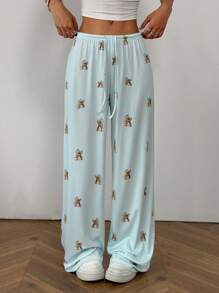 SHEIN EZwear Women's New Lightweight Sweet Home Leisure Printed Pants