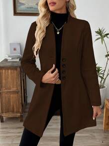 SHEIN Clasi 女士休闲度假立领修身夹克秋冬女装