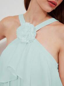 MOTF PREMIUM STEREO FLORAL TIERED LAYER DRESS - Mint Green - View 2