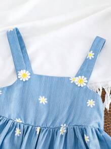 Cozy Pixies Baby Girl Floral Print Sleeveless Cinched Waist Dress