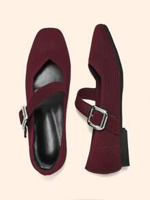 CUCCOO BASICS Japanese-Style Princess Shoes, Square Toe Low Vamp Flat Shoes For Women, Removable Soft Bottom Mary Janes, Fashion Versatile Hiking Shoes