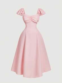 SHEIN MOD Váy midi tay bèo nhún màu hồng cỡ lớn cho nữ, Váy hẹn hò mùa xuân, Váy ngày lễ tình nhân, Quần áo ngày lễ tình nhân, Trang phục mùa hè cho phụ nữ, Váy mùa hè cho phụ nữ, Váy mùa hè, Trang phục đêm hẹn hò cho phụ nữ Váy dự tiệc trang trọng cho phụ nữ Váy cho phụ nữ Váy trang trọng cho phụ nữ Váy trang trọng cho phụ nữ Váy ngày của mẹ Váy Váy babydoll tốt nghiệp Váy maxi mùa hè Trang phục ngày 4 tháng 7, Váy sinh nhật cho phụ nữ - Hồng - Xem 1