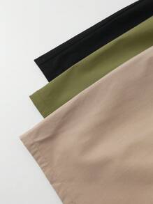 3 Pcs Teen Boy's Loose Casual Woven Net Color Casual Simple Basic Versatile Solid Color Sports Workwear Shorts Multi-Color Multi Piece Set, Buy One And Get Two Free, Get Three Suitable For Spring And Summer Seasons, School, Campus, College