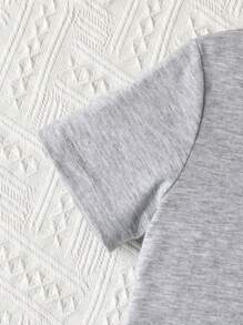 Toddler Boys 3D Headphone Print Crew Neck Short Sleeve Grey T-Shirt Boy Clothes For Kids Young Boys T Shirts Graphic T Shirts Kids - Grey - View 3