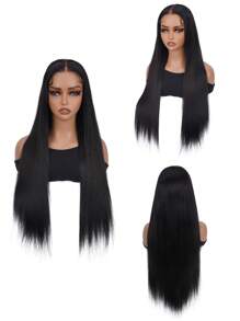 Tóc giả không keo Wear And Go Tóc thật nhổ sẵn Cắt sẵn 5x6 Tóc giả ren phía trước thẳng Tóc giả bằng tóc thật cho phụ nữ Không keo HD Đóng ren phía trước Tóc giả sẵn sàng sử dụng Mật độ 180% 26 inch Đen tự nhiên - Natural Black - Xem 2