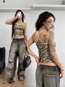 Coolane Coque Leopard Camisole Summer Sexy