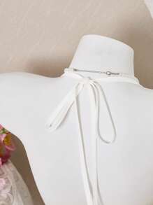 Lunelith SHEIN Lunessa Women's Floral Embroidery Mesh Sheer Halter Neck Camisole