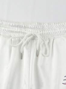 ROMWE MEN Prep 男士运动背心套装、运动衫套装 - 白色 - 查看 4