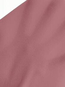 SHEIN Frenchy Plus Size Casual Elegant Open Shoulder A-Line Dress - Pink - View 7