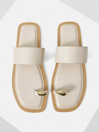 MOTF PREMIUM Bequeme Damen Slip-On Flach Sandalen im Lässig-Stil