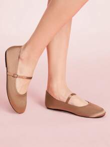 CUCCOO DOLLMOD Women's Casual Versatile Simple Champagne Flat Shoes - Champagne - View 5