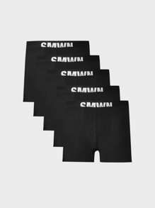 SUMWON paquete de bóxer tipo tronco de la firma del diseñador SMWN, con cintura elástica, longitud mitad muslo, que absorbe la humedad, transpirable y cómodo para deportes, entrenamiento, dormir y estar en casa
