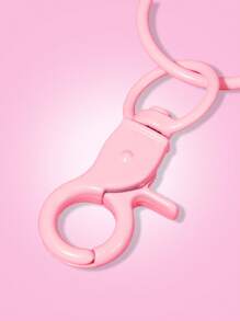 THE POWERPUFF GIRLS X SHEIN 可爱亚克力花朵图案钥匙扣 - 粉色 - 查看 3