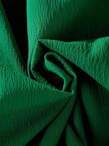 SHEIN Tween Girls Floral Print Puff Sleeve Tied Waist Elegant Dress - Green - View 5