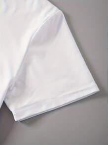 女式“新娘”图案 T 恤 - 休闲修身款，短袖，圆领，涤纶，适合春夏季，新娘衬衫 - 白色 - 查看 3