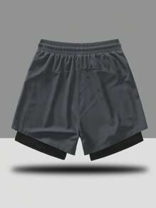 Manfinity Running Men's Casual Minimalist Sports Shorts, Suitable For Summer