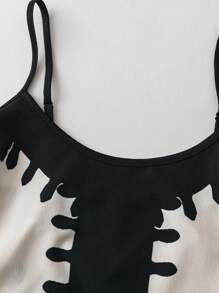 Breezaya Váy in hoa dây mảnh thời trang du lịch mới cho nữ - Màu be - Xem 5