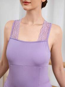 Dansine Lace Camisole Solid Color Fitted Minimalist Fashion Dance Wear For Summer Latin Dancewear  Ballet Tutus Ballroom Dance Dresses/Skirts Dancewear/Dance Costumes/Dance Dresses/Dance Skirts