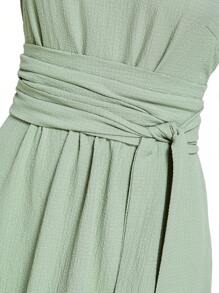 Ellevyn Abito lungo senza maniche da donna a tinta unita, semplice e alla moda, adatto per l'estate