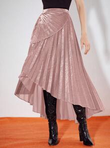 MOTF PREMIUM Asymmetrisch geschnittener Faltenrock