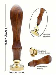 1 Pc Letter A-Z Wax Seal Stamp With Wooden Handle, Student Personalized Hand Account Wax Seal Paint Copper Head, Seal Wax Stamp Letter Paper Envelope Gift Invitation Card Sticker Hand Account Seal