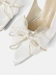CUCCOO HITCHD Women's Retro Embroidered Pointed-Toe High Heel Slingback Shoes