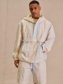 Musero Chaqueta con capucha de corte relajado con estampado abstracto - Multicolor - Ver 1