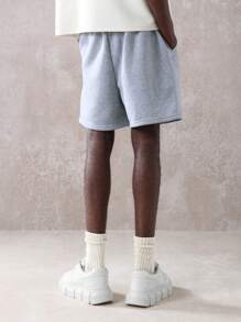 SUMWON Essential Pleated Athletic Shorts Drawstring Waistband Lightweight Training Workout Casual Summer Sports Gym Relaxed Fit Activewear Performance Shorts - Light Grey - View 5