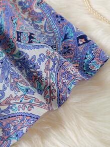 SHEIN LUNE Blusa holgada informal con estampado de plantas para mujer de talla grande, nueva para el verano, ideal para el Día de San Valentín y las vacaciones de verano