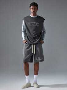 NEON BLANC Men's Street Fashion Knitted Crew Neck Top - Black - View 6