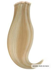 20PCS Straight Tape In Human Hair Extensions 100% Real Remy Human Hair 14-24inches Natural High Quality 50G/Pack For Salon Silky Seamless Invisible PU Tape In Hair Extensions - S18A/613A - View 2