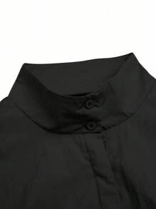 SHEIN Unity Blusa larga con cruce de cordones para mujer tallas grandes