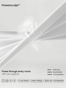 GLOWMODE Powersculpt™ Schweiß-absorbierende Sporthose mit Kontrast-Streifen, Kühleffekt, hoher Stretch, mit Seitentaschen, für High Impact Training, Laufen, Abnehmbaren Cups